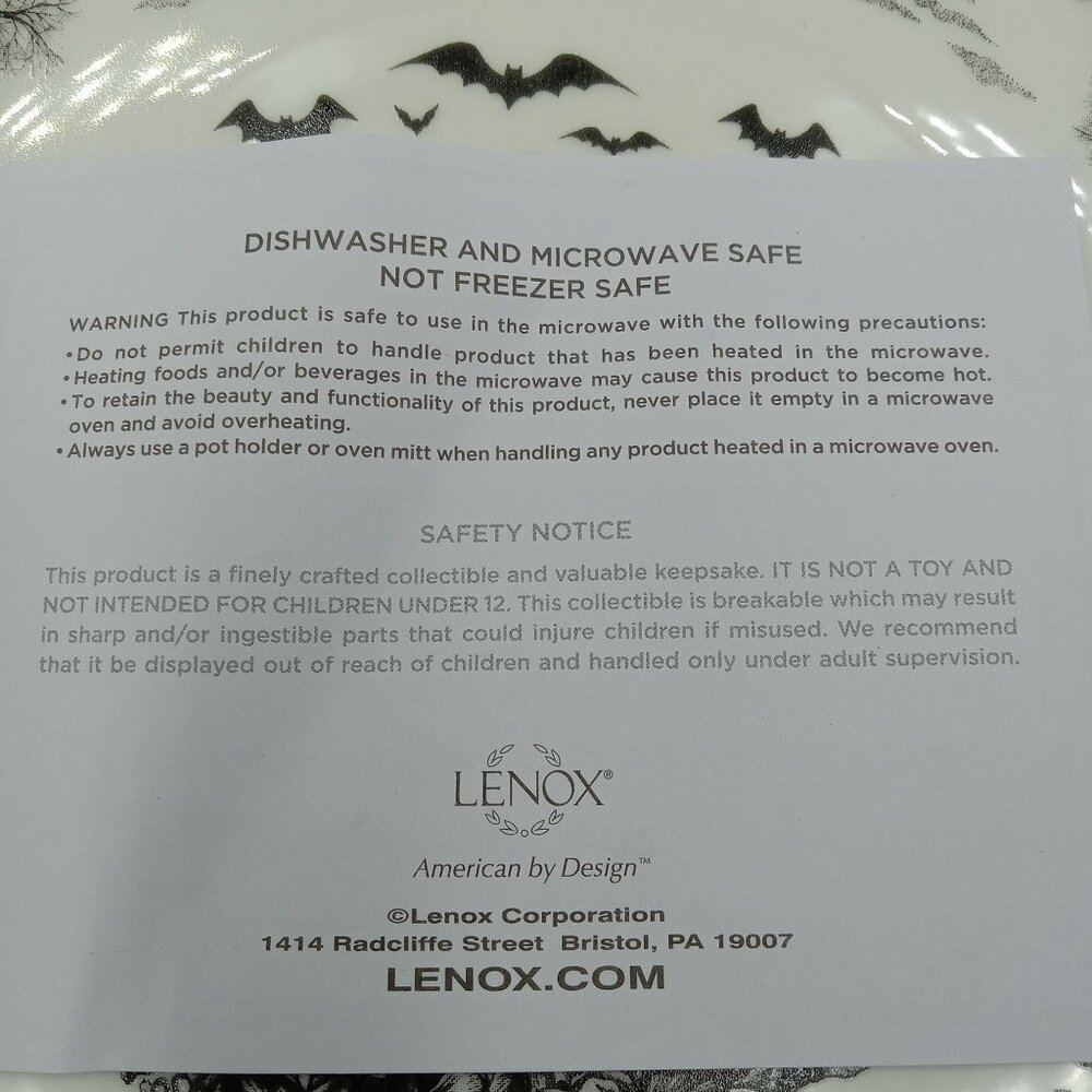 Lenox Haunted Village Four-Piece Place Set Dessert Plate Set 8” - Picture 10 of 16